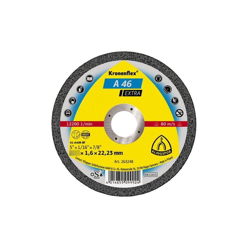 Tarcza    do przecinania stali    125x1,6 DEWALT